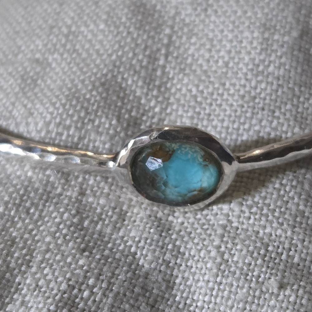 Ippolita Rock Candy 5 Station Bangle, Bronze Turquoise, MOP, Rock Crystal, in SS - Picture 8 of 13